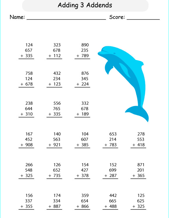 Phép cộng số có 3 chữ số