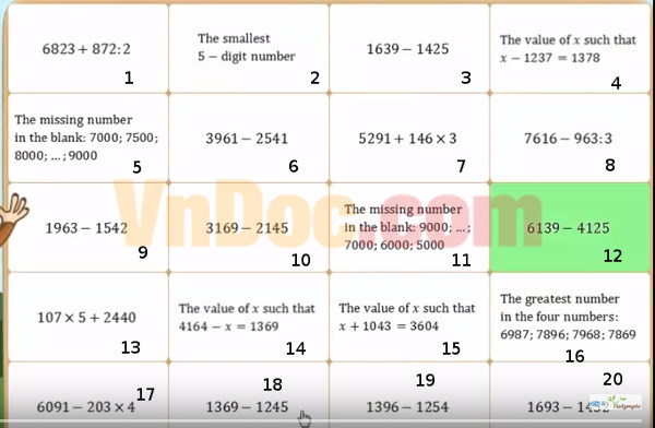 Đề thi Violympic Toán Tiếng Anh 