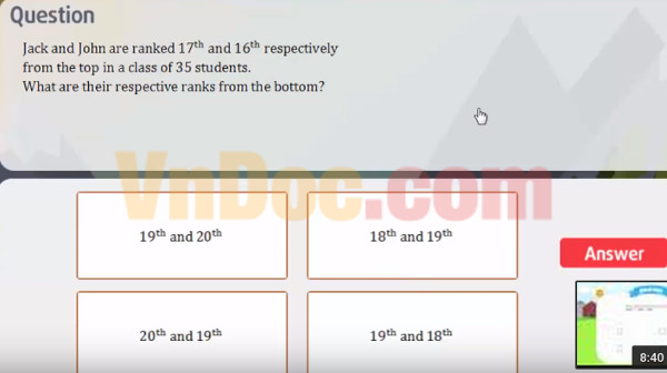Đề thi Violympic Toán Tiếng Anh 