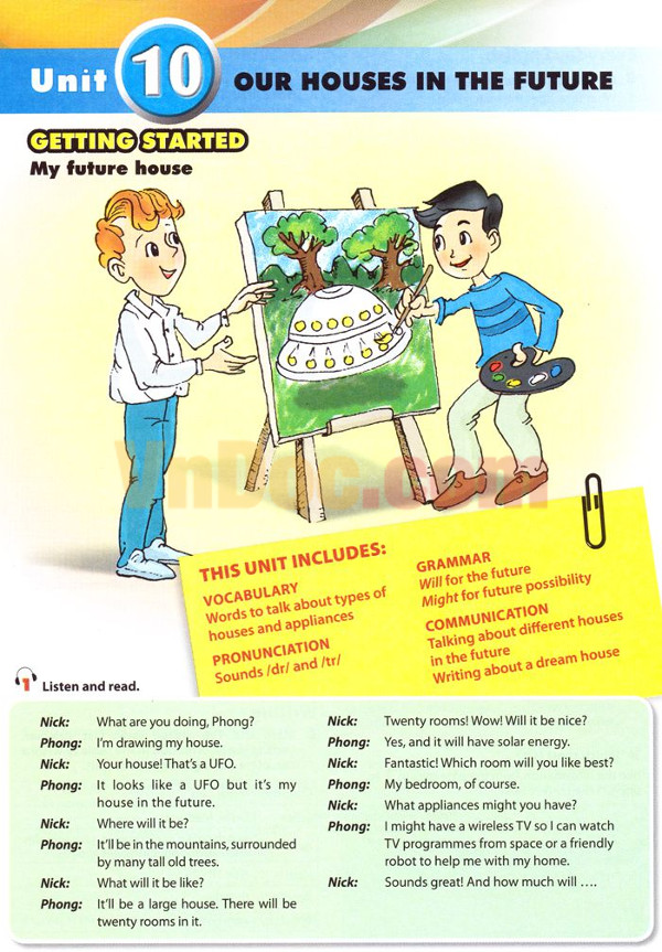 Bài tập tiếng Anh lớp 6 Thí điểm Unit 10