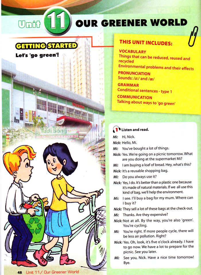 Tiếng Anh lớp 6 Chương trình mới Unit 11 OUR GREENER WORLD