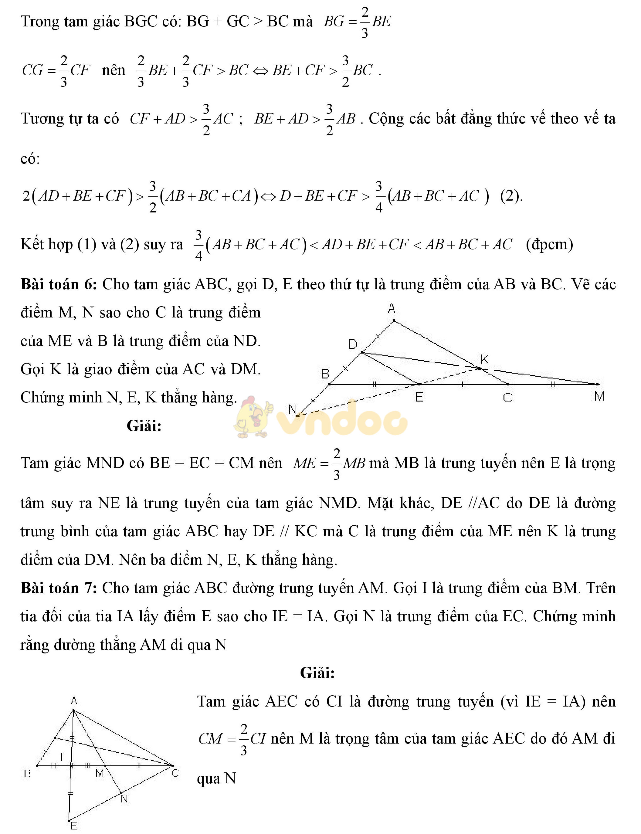 Tài liệu ôn thi học sinh giỏi môn Toán lớp 7 phần hình học