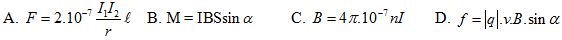 Đề kiểm tra 45 phút học kì 2 môn Vật lý lớp 11 có đáp án
