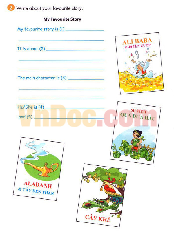 Để học tốt Tiếng Anh lớp 5 Chương trình mới Unit 8 MY FAVOURITE BOOKS