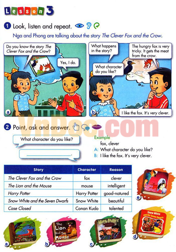 Để học tốt Tiếng Anh lớp 5 Chương trình mới Unit 14 MY FAVOURITE STORIES