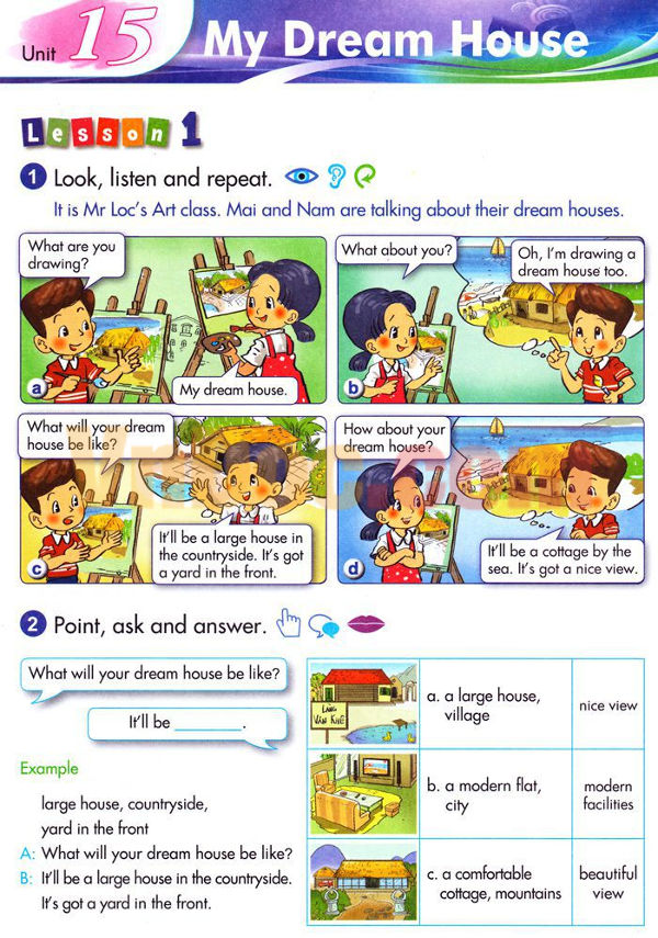 Tiếng Anh lớp 5 Chương trình mới Unit 15 MY DREAM HOUSE