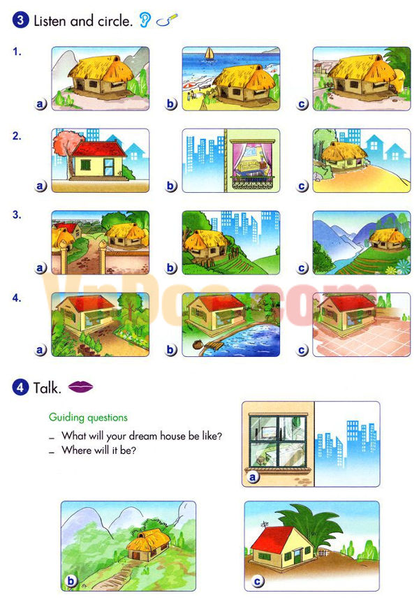 Bài tập Tiếng Anh lớp 5 Chương trình mới Unit 15 MY DREAM HOUSE