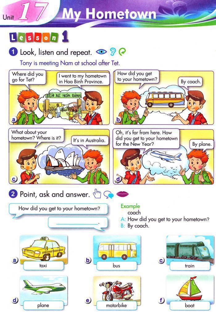 Tiếng Anh lớp 5 Chương trình mới Unit 17 MY HOMETOWN