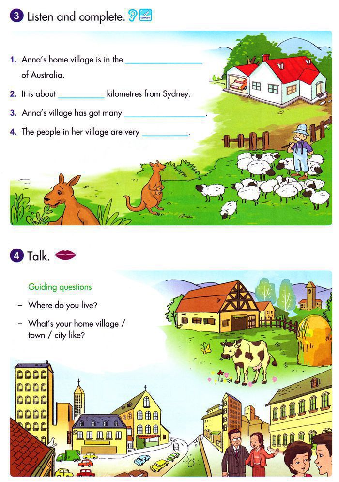 Bài tập Tiếng Anh lớp 5 Chương trình mới Unit 18 LIFE IN THE VILLAGE AND CITY