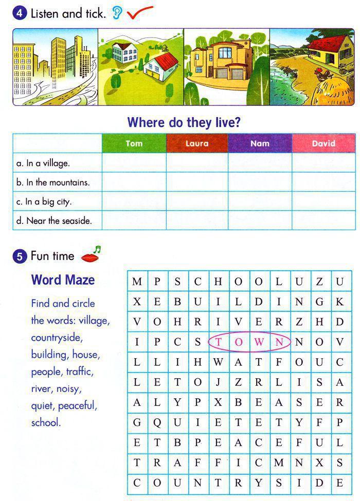 Giáo án Tiếng Anh lớp 5 Chương trình mới Unit 18 LIFE IN THE VILLAGE AND CITY