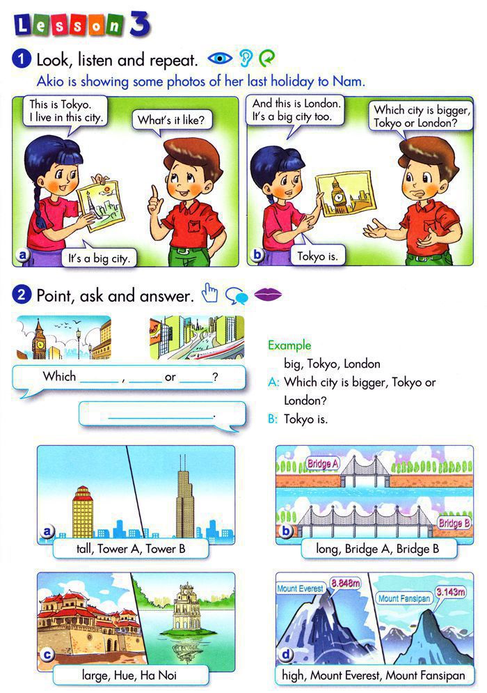 Để học tốt Tiếng Anh lớp 5 Chương trình mới Unit 18 LIFE IN THE VILLAGE AND CITY