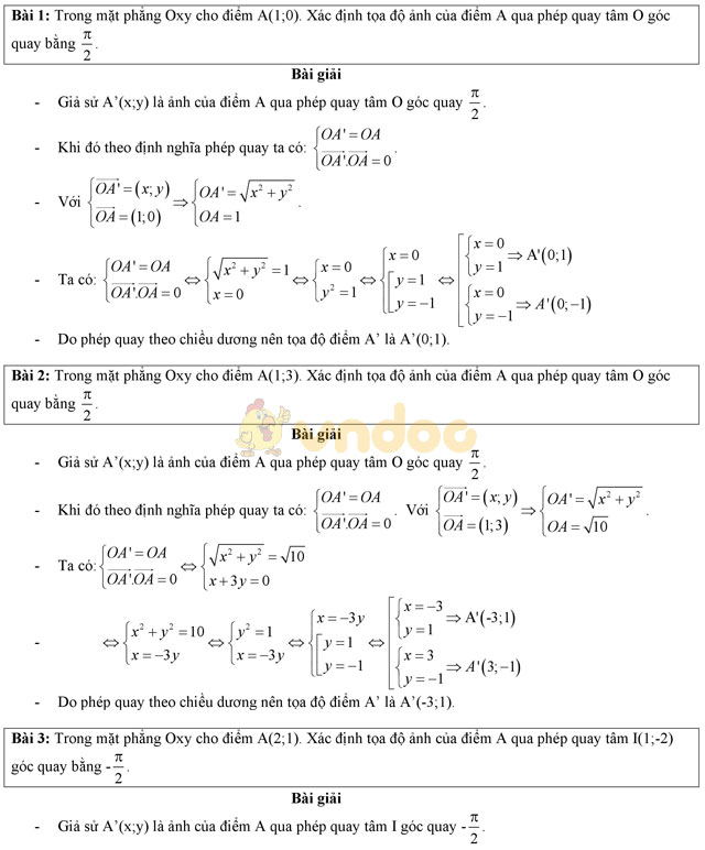 Bài tập phép quay - phép vị tự
