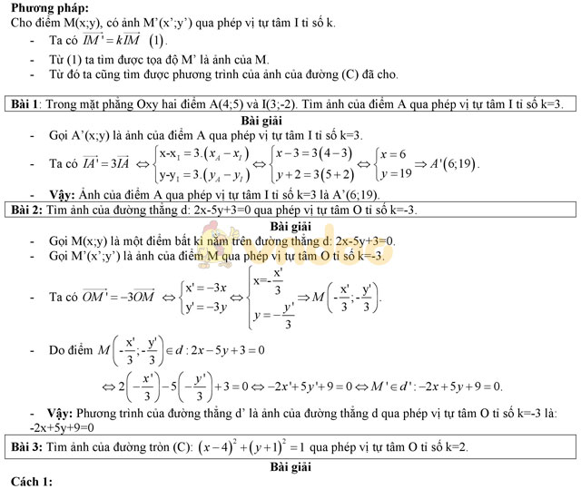 Bài tập phép quay - phép vị tự