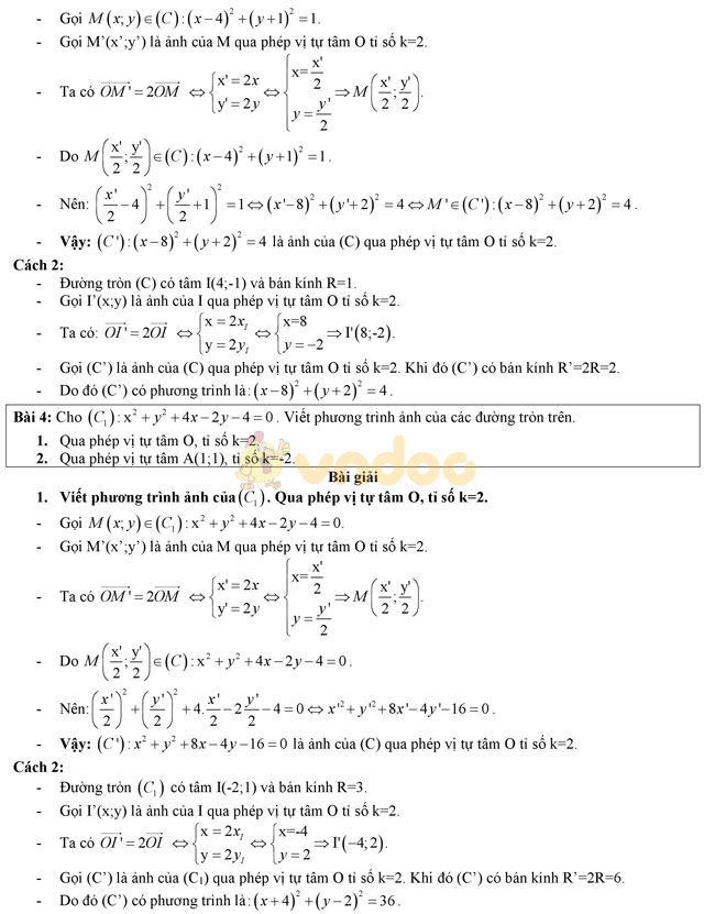 Bài tập phép quay - phép vị tự