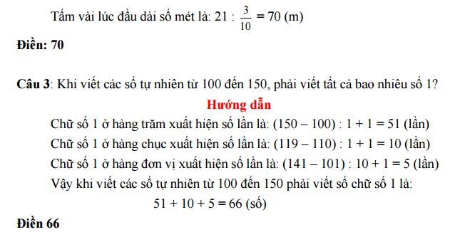 Những bài toán trọng điểm thi Violympic 