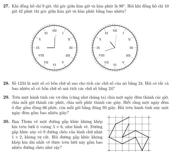 Đề thi tìm kiếm tài năng Toán học trẻ lớp 7