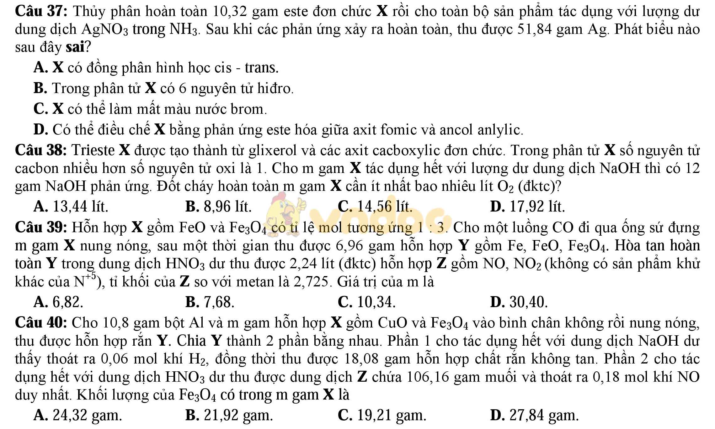 Đề thi thử THPT Quốc gia năm 2017 môn Hóa học