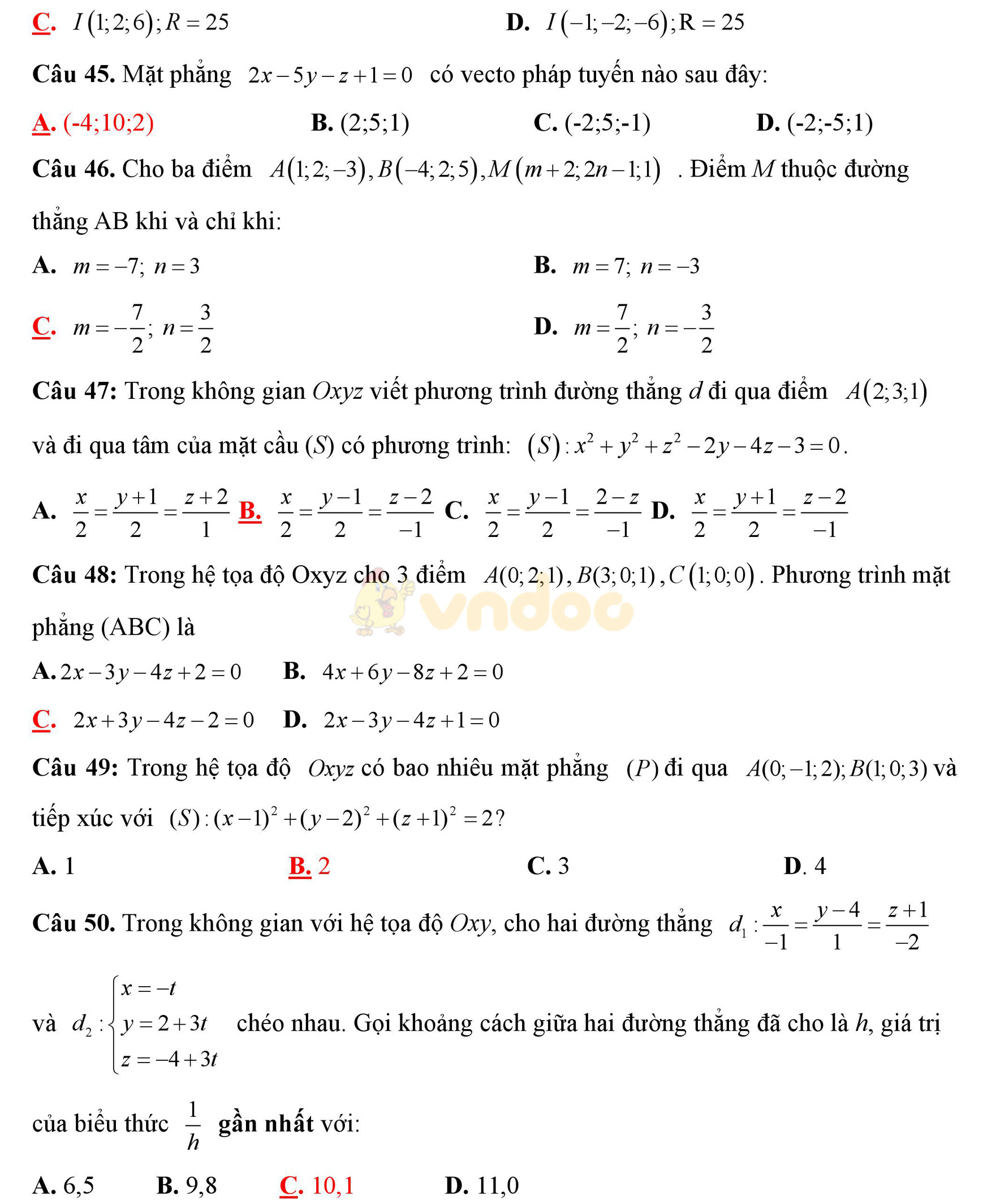 Đề thi thử THPT Quốc gia năm 2017 môn Toán
