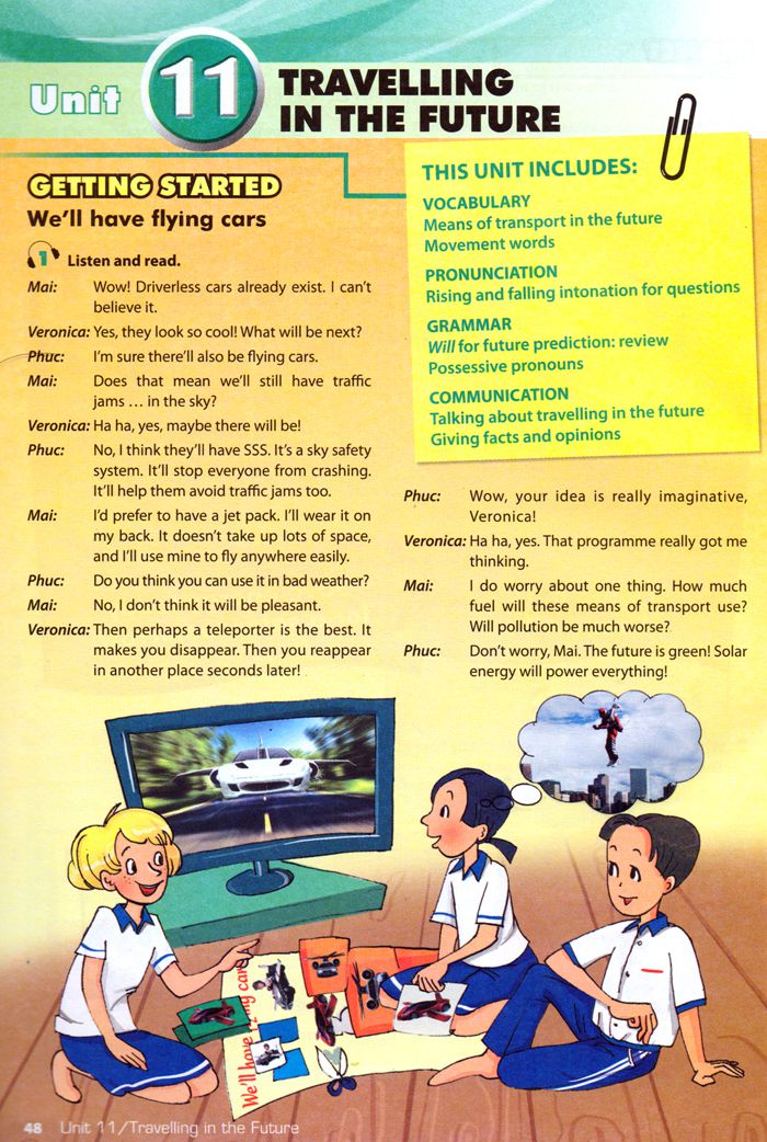 Tiếng Anh lớp 7 Chương trình mới Unit 11 TRAVELLING IN THE FUTURE