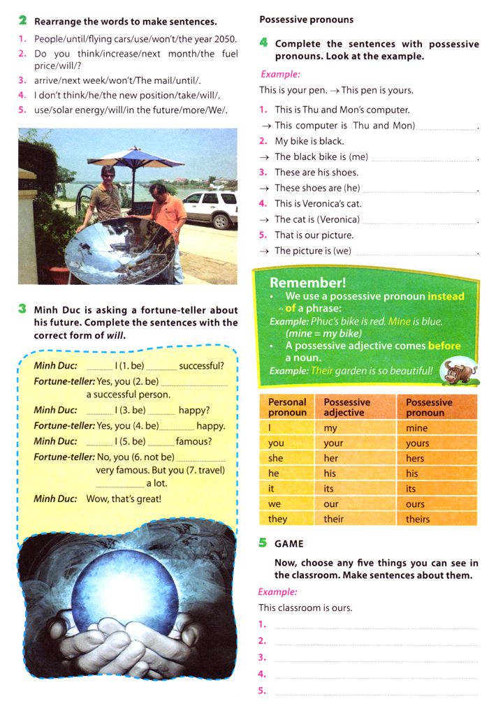 Tiếng Anh lớp 7 Chương trình mới Unit 11 TRAVELLING IN THE FUTURE