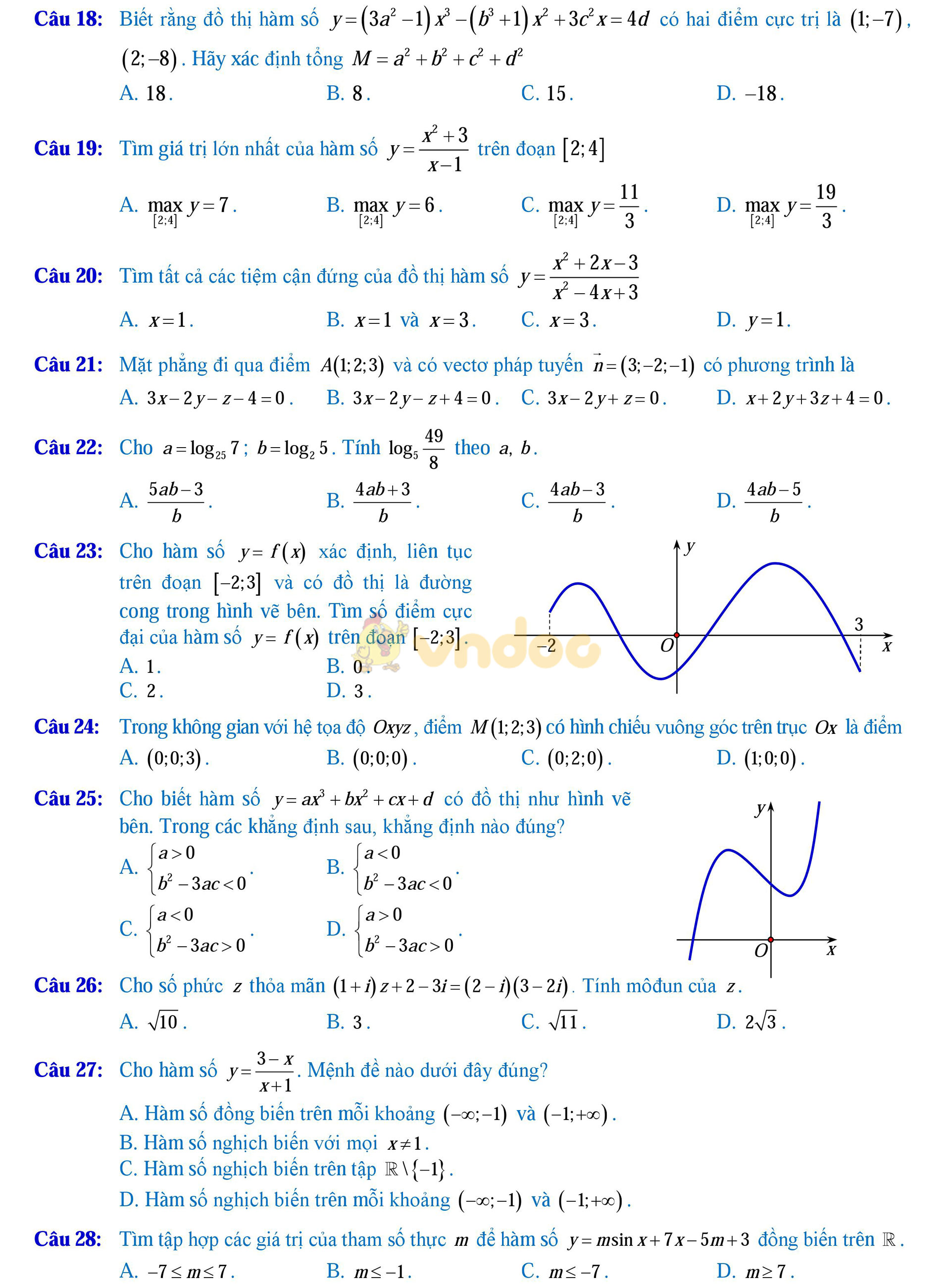 Đề thi thử THPT Quốc gia năm 2017 môn Toán