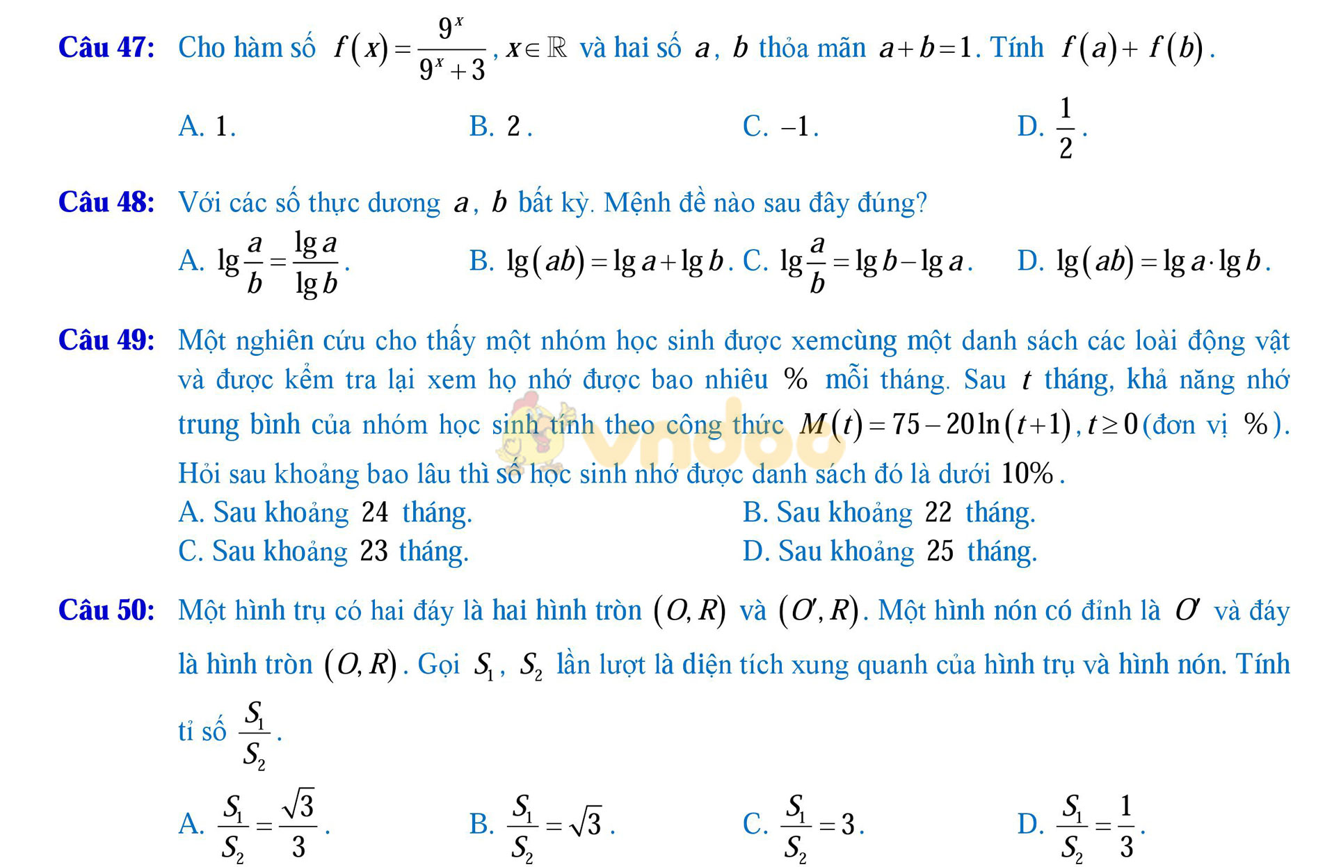 Đề thi thử THPT Quốc gia năm 2017 môn Toán