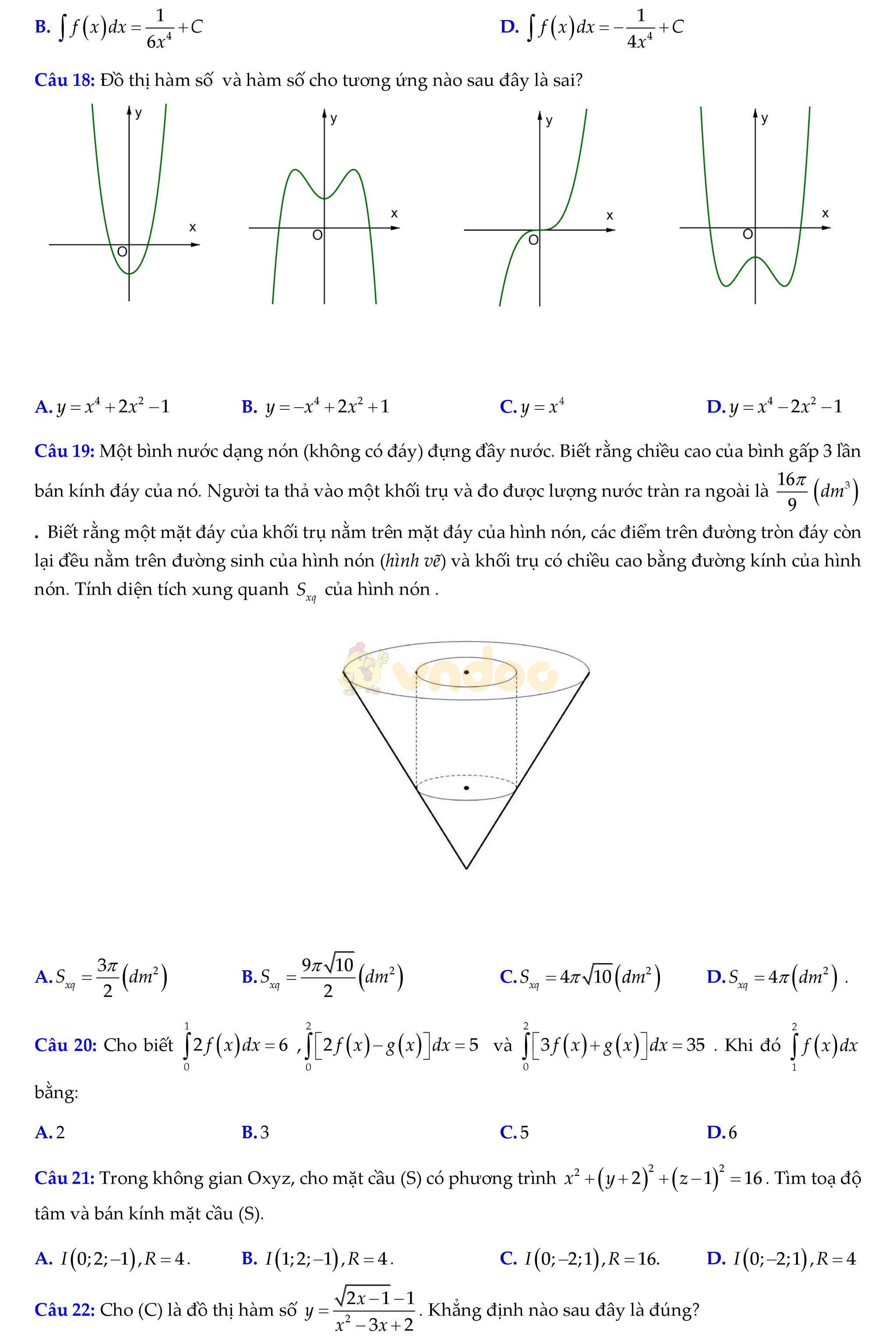 Đề thi thử THPT Quốc gia năm 2017 môn Toán