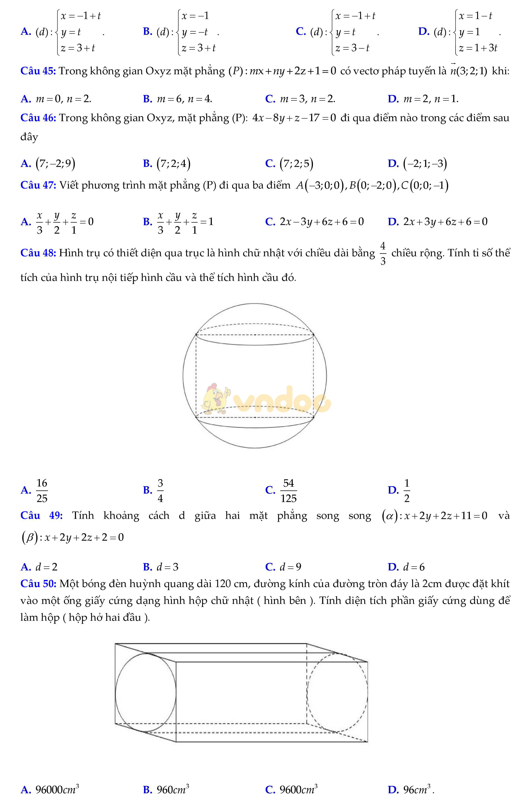 Đề thi thử THPT Quốc gia năm 2017 môn Toán