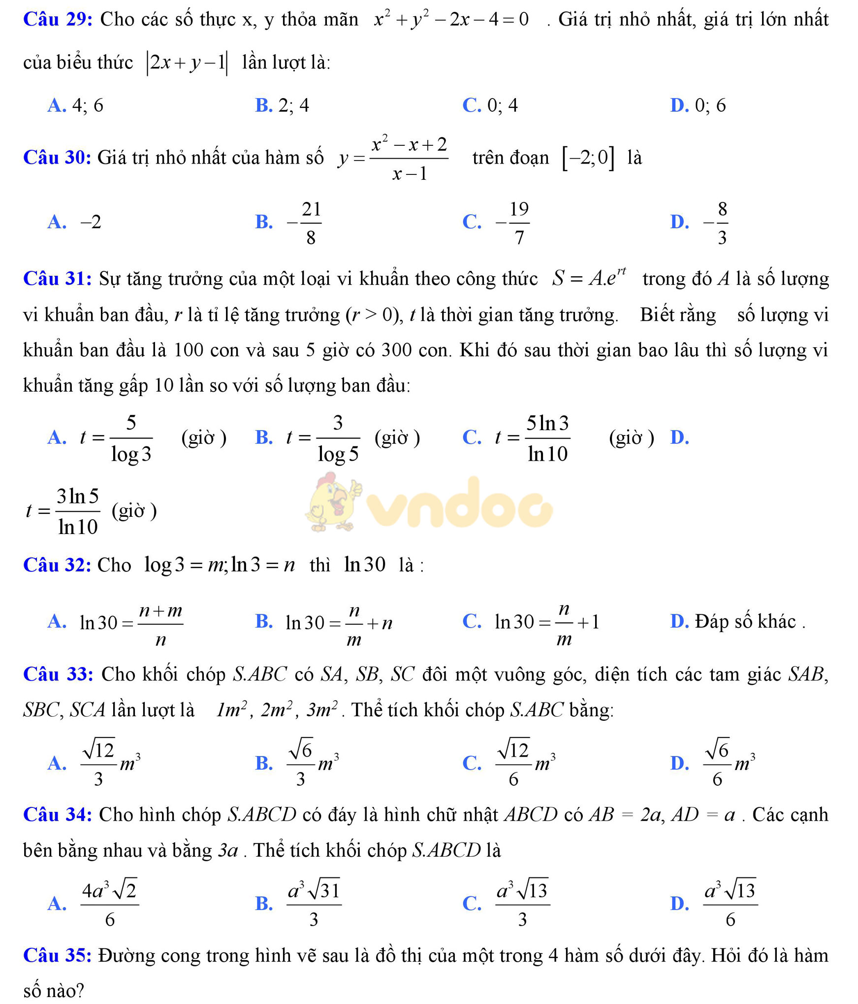 Đề thi thử THPT Quốc gia năm 2017 môn Toán