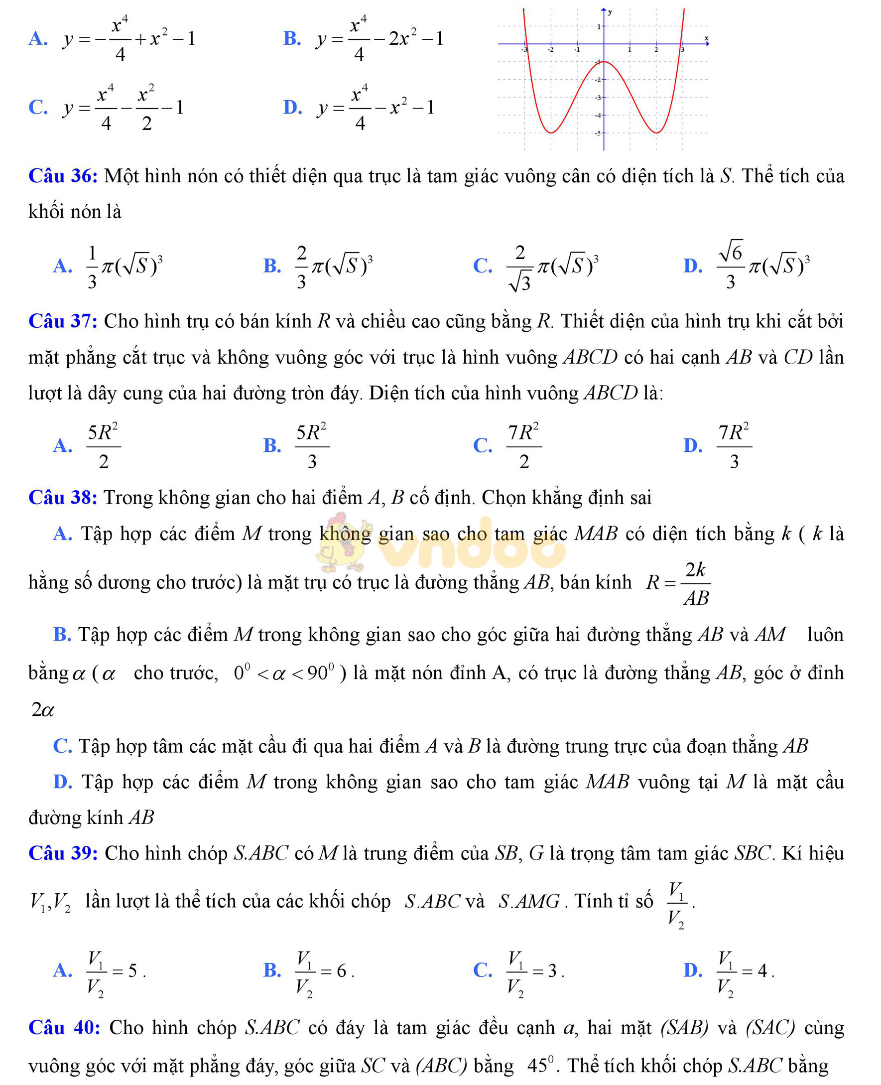Đề thi thử THPT Quốc gia năm 2017 môn Toán
