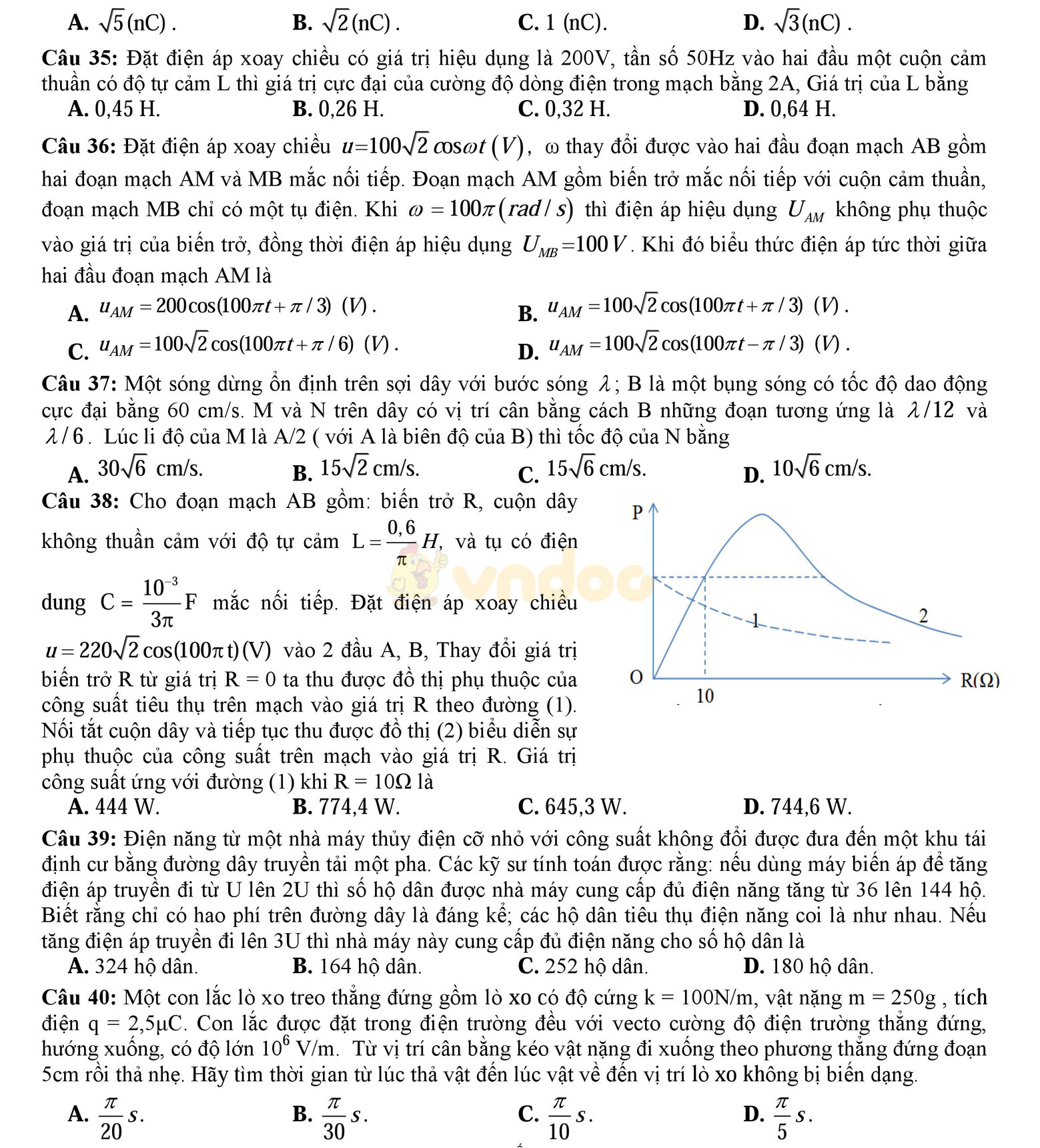 Đề thi thử THPT Quốc gia năm 2017 môn Vật lý