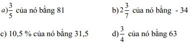 Bài tập Toán lớp 6: Tìm giá trị của một phân số Bài tập Toán lớp 6: Tìm giá trị của một phân số