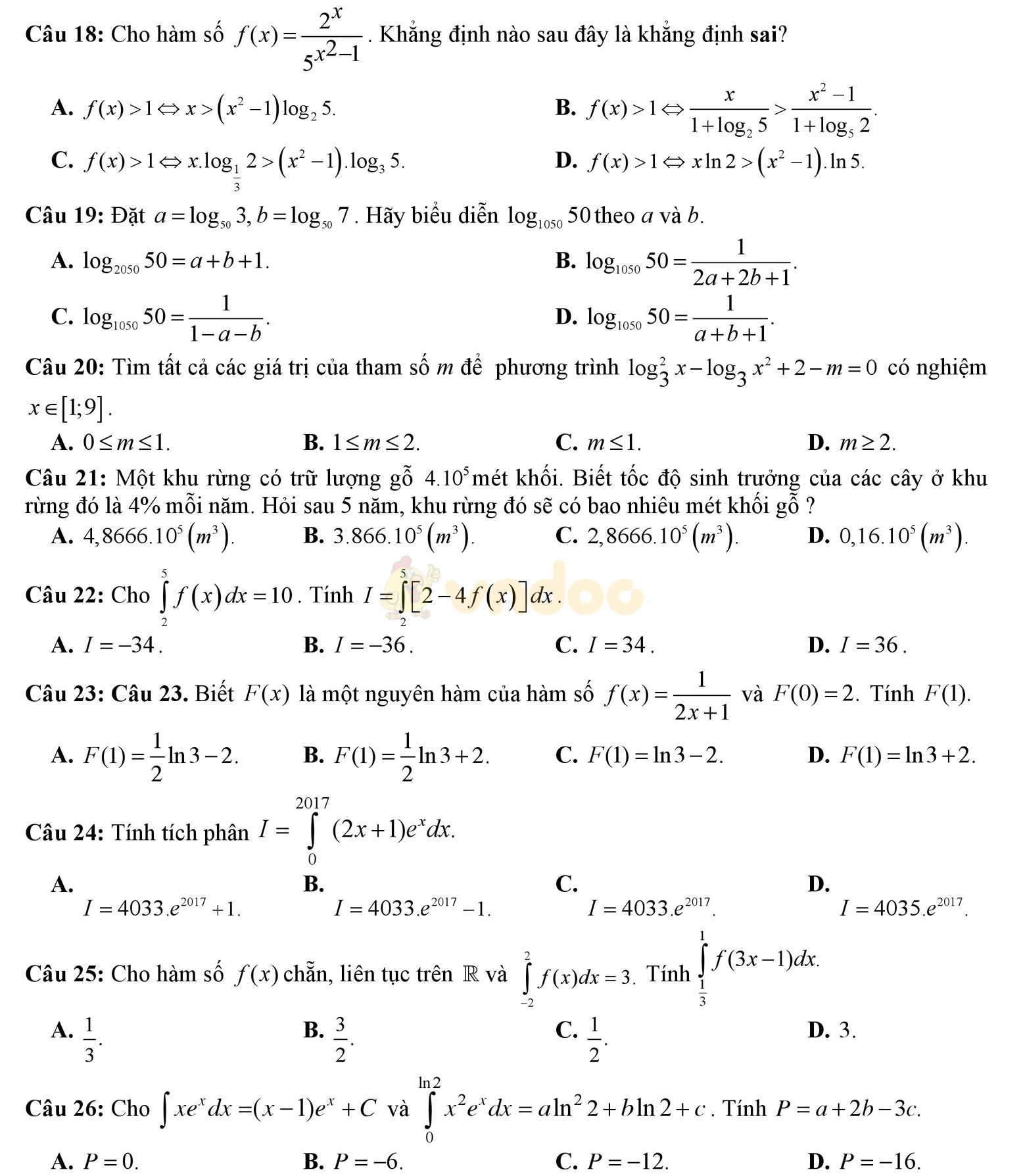Bộ đề thi thử THPT Quốc gia năm 2017 môn Toán