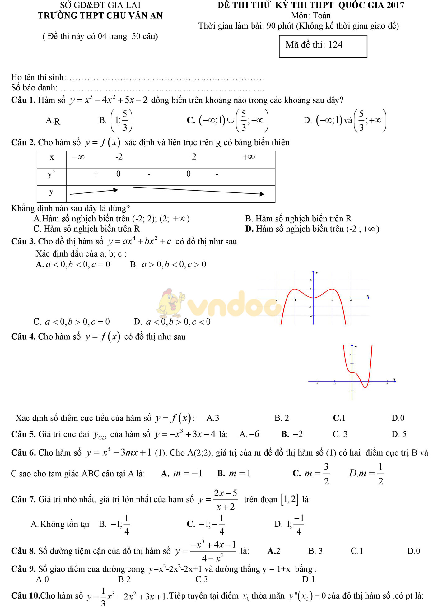 Bộ đề thi thử THPT Quốc gia năm 2017 môn Toán Bộ đề thi thử THPT Quốc gia năm 2017 môn Toán