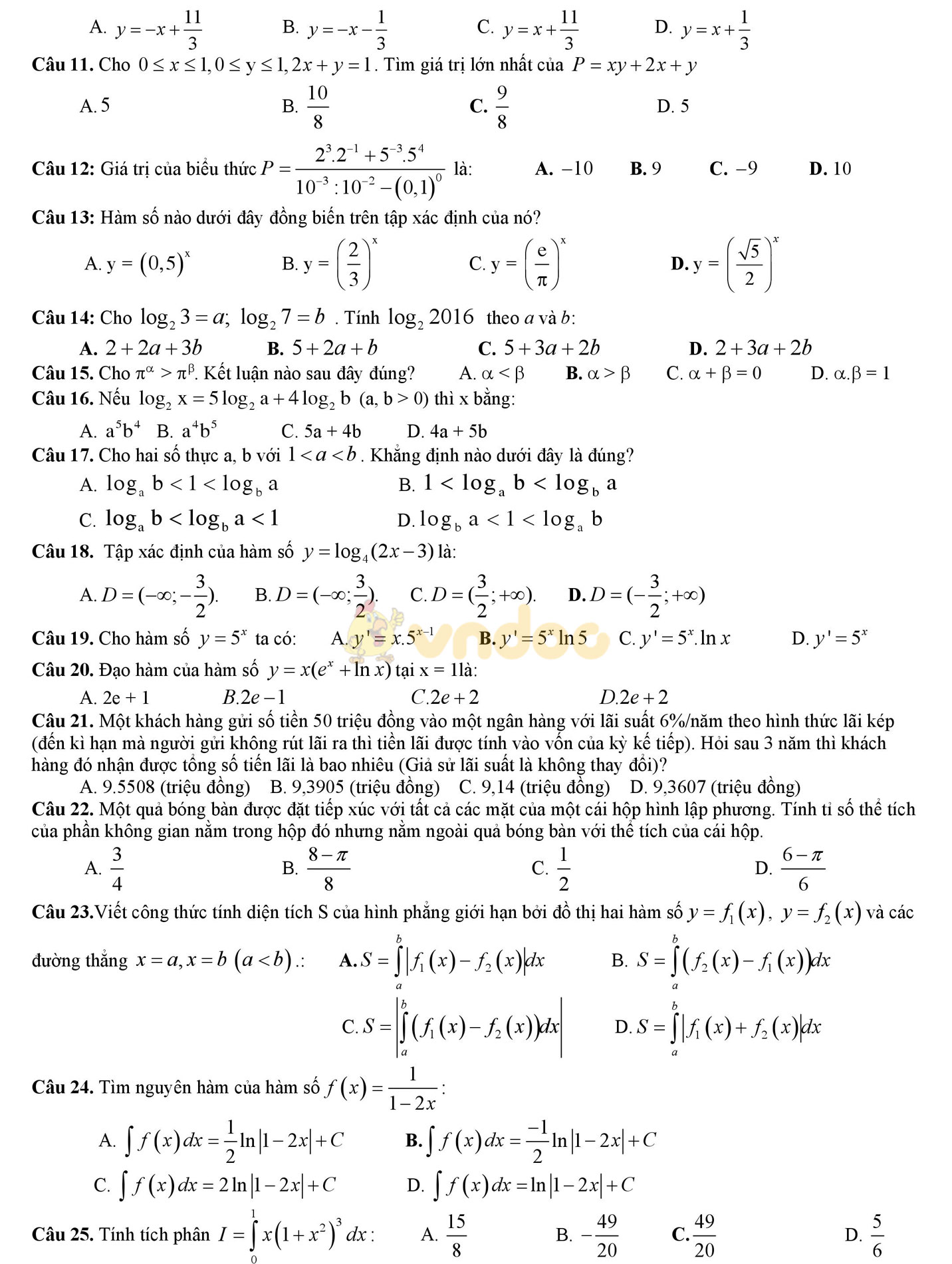 Bộ đề thi thử THPT Quốc gia năm 2017 môn Toán Bộ đề thi thử THPT Quốc gia năm 2017 môn Toán