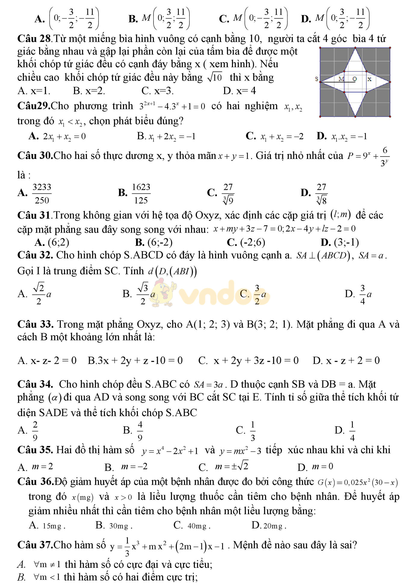 Bộ đề thi thử THPT Quốc gia năm 2017 môn Toán