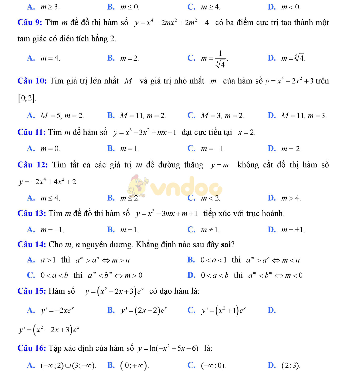 Đề thi thử THPT Quốc gia năm 2017 môn Toán