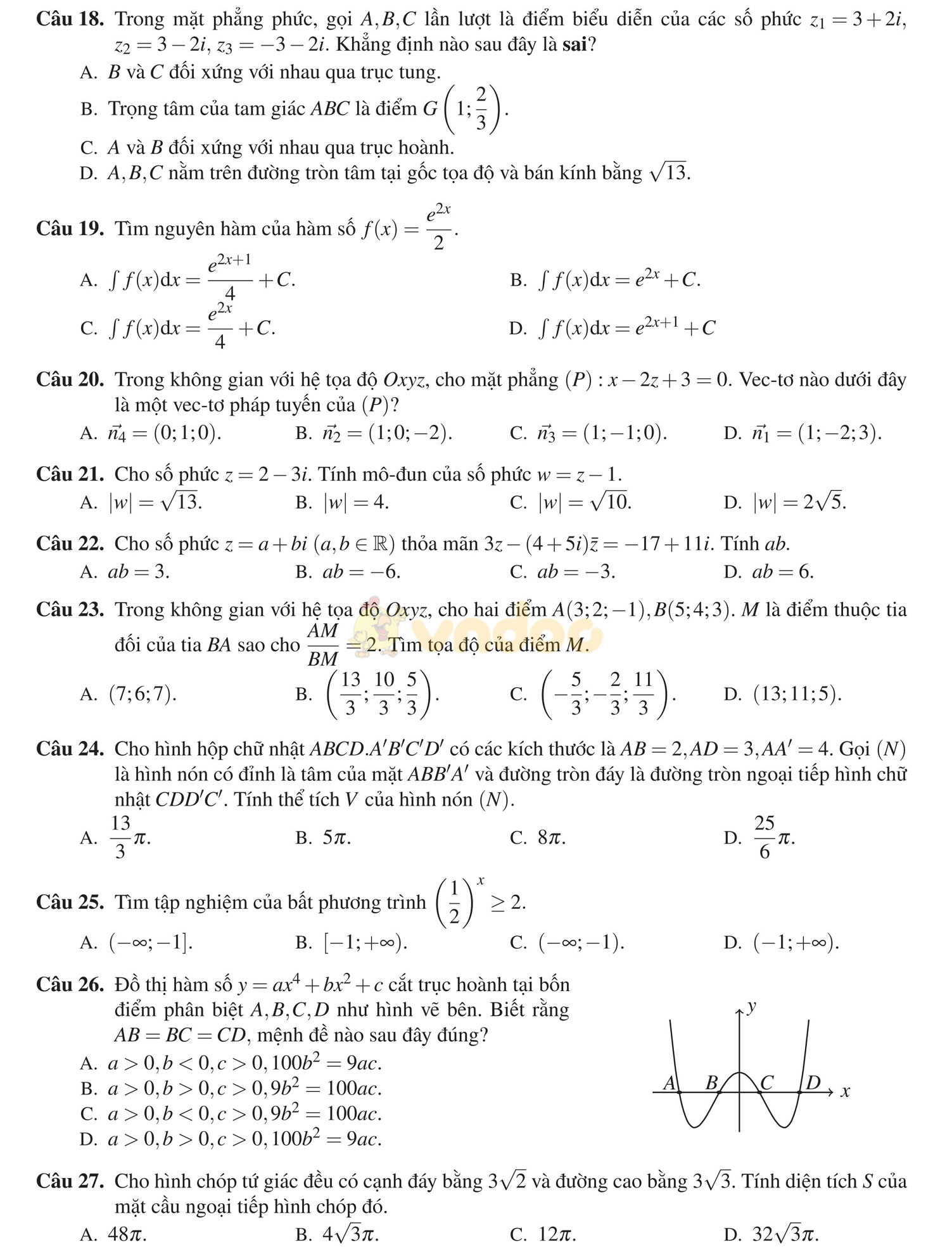 Đề thi thử THPT Quốc gia năm 2017 môn Toán