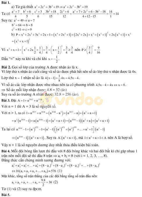 Đề thi học sinh giỏi môn Toán lớp 8 tỉnh Khánh Hòa năm học 2016 - 2017 Đề thi học sinh giỏi môn Toán lớp 8 có đáp án