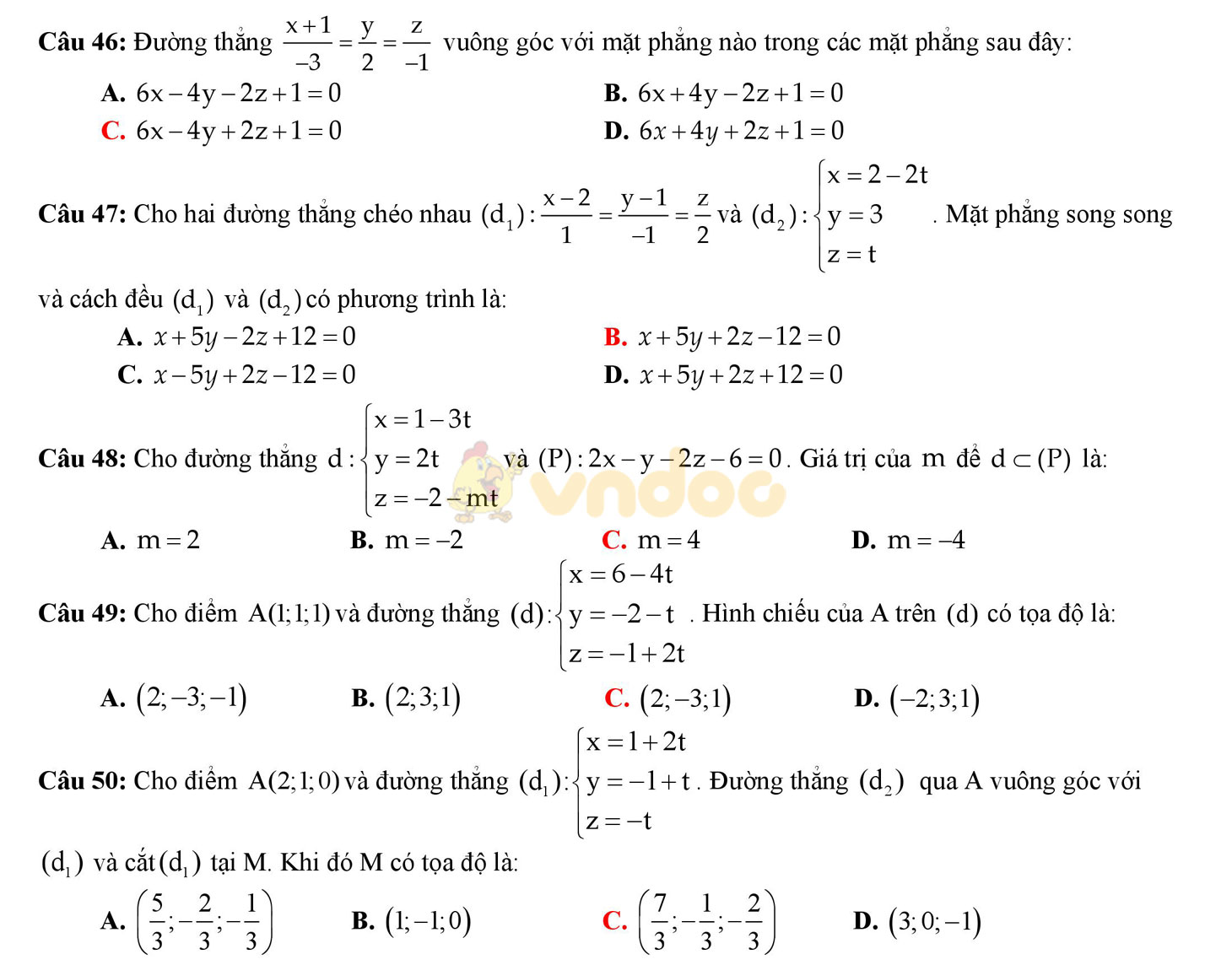 Đề thi học kì 2 môn Toán lớp 12 Đề thi học kì 2 môn Toán lớp 12