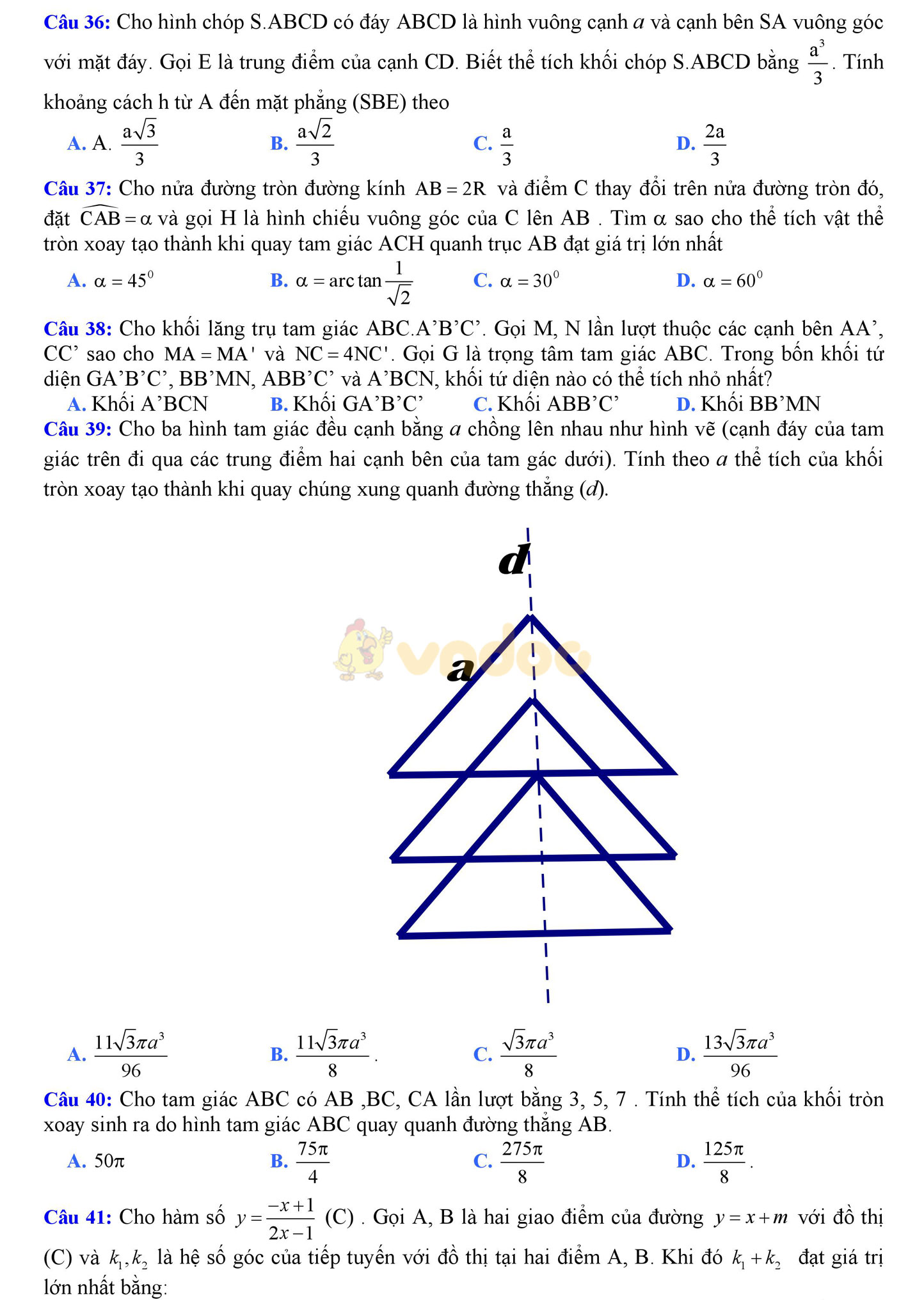 Bộ đề thi thử THPT Quốc gia năm 2017 môn Toán
