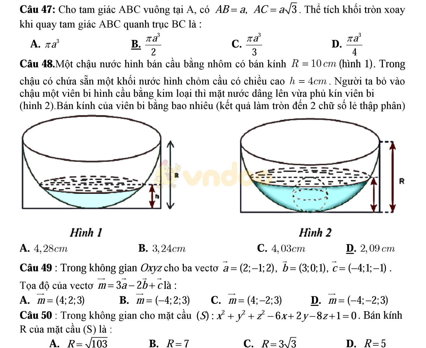 Đề thi thử THPT Quốc gia năm 2017 môn Toán