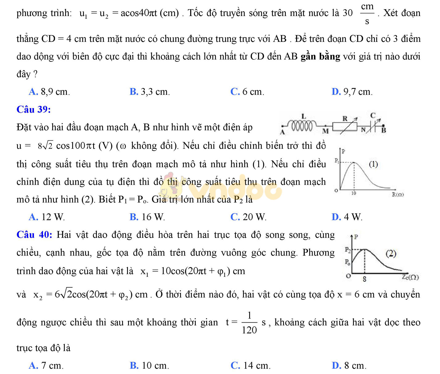 Đề thi thử THPT Quốc gia năm 2017 môn Vật lý