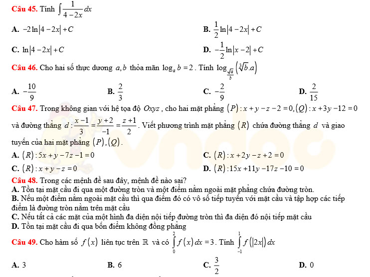 Đề thi thử THPT Quốc gia năm 2017 môn Toán Đề thi thử THPT Quốc gia năm 2017 môn Toán
