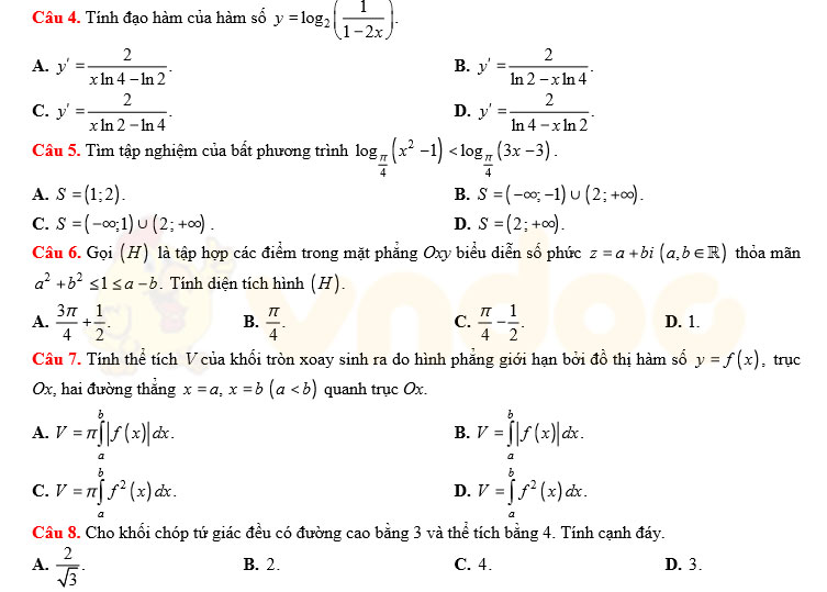 Đề thi thử THPT Quốc gia năm 2017 môn Toán Đề thi thử THPT Quốc gia năm 2017 môn Toán