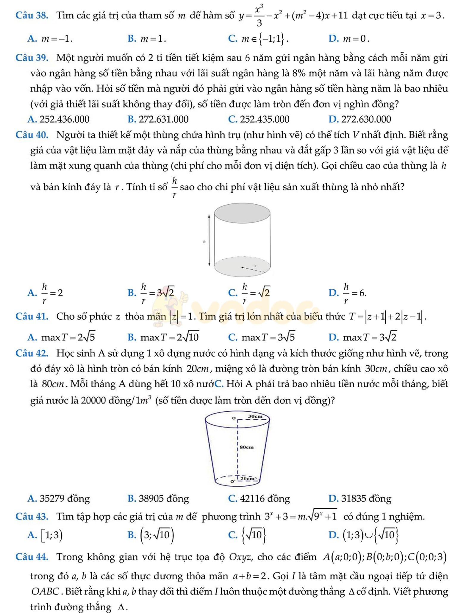 Đề thi thử THPT Quốc gia năm 2017 môn Toán Đề thi thử THPT Quốc gia năm 2017 môn Toán