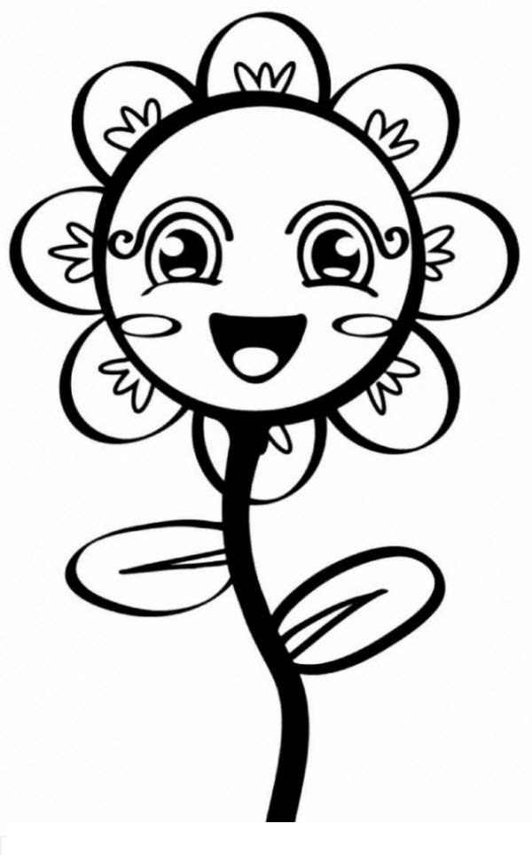 Tranh tô màu bông hoa dành cho bé học mẫu giáo Tranh tô màu bông hoa dành cho bé học mẫu giáo