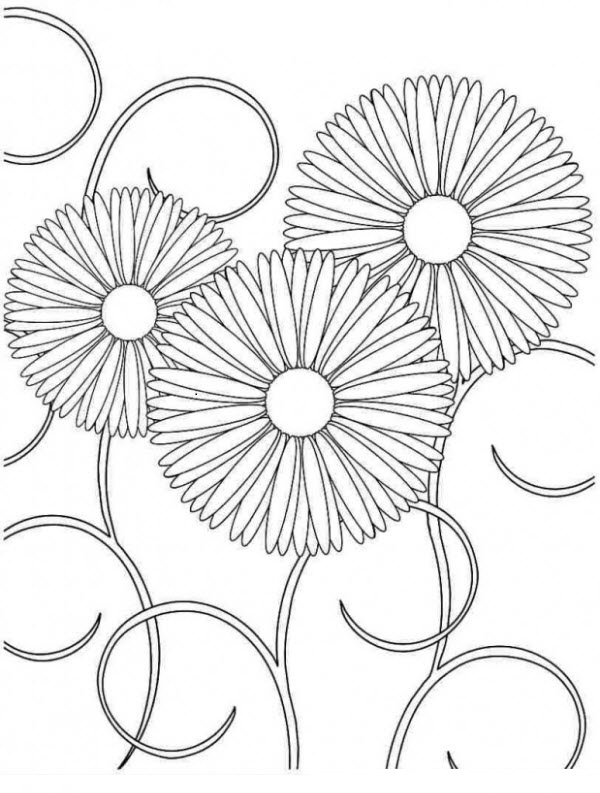 Tranh tô màu bông hoa dành cho bé học mẫu giáo Tranh tô màu bông hoa dành cho bé học mẫu giáo