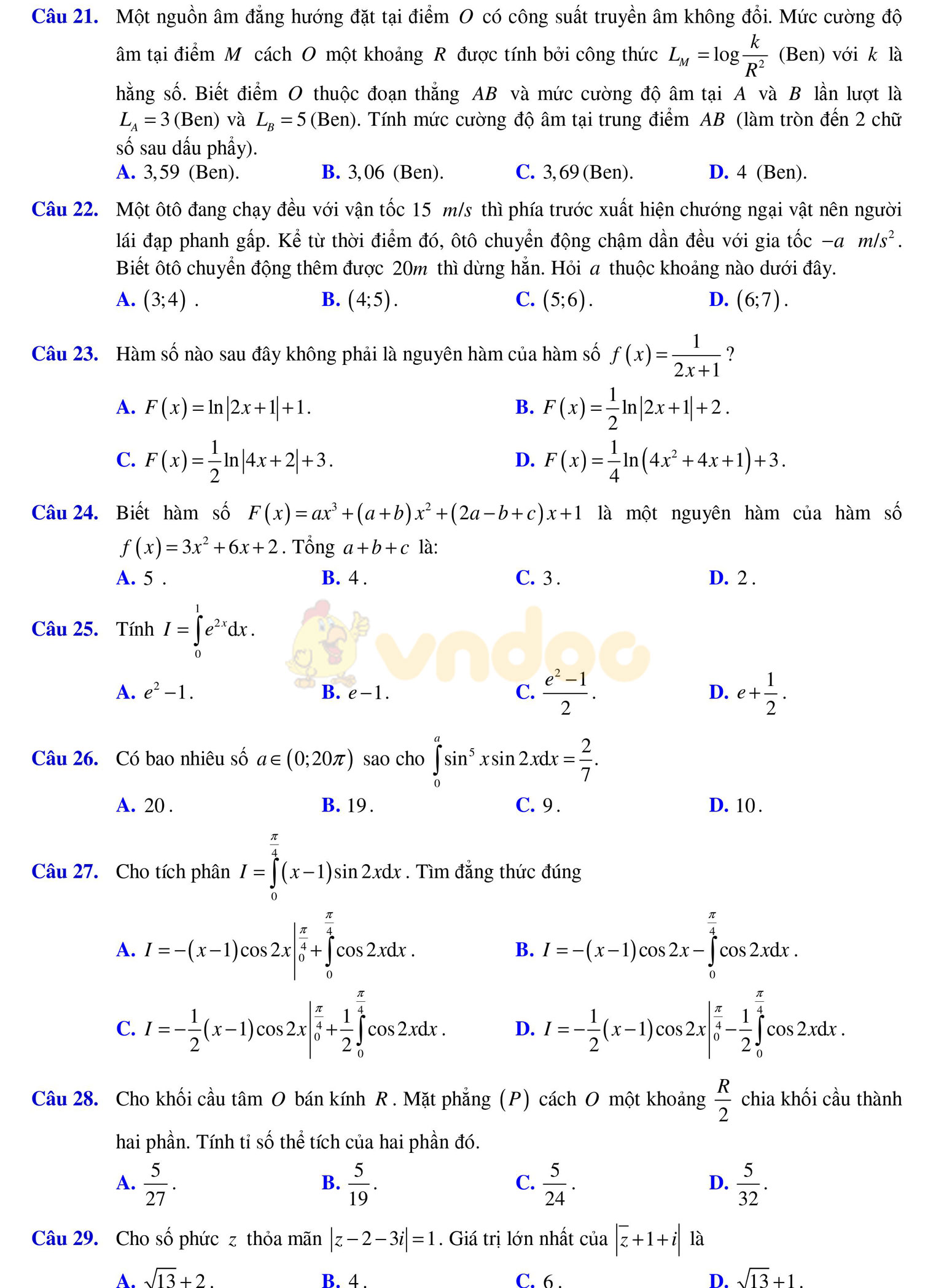 Đề thi thử THPT Quốc gia năm 2017 môn Toán Đề thi thử THPT Quốc gia năm 2017 môn Toán