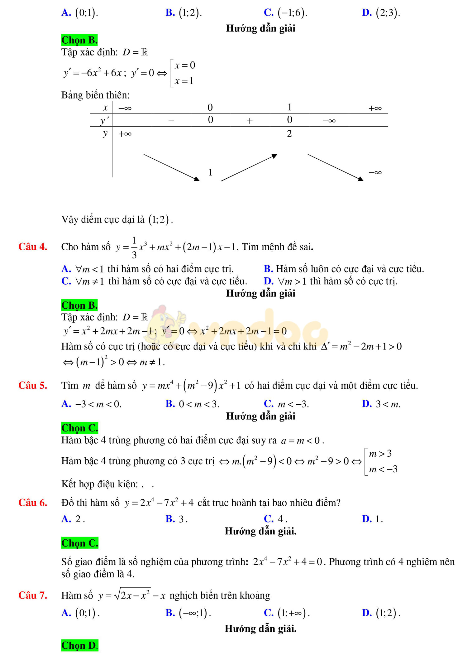Đáp án đề thi thử THPT Quốc gia năm 2017 môn Toán Đáp án đề thi thử THPT Quốc gia năm 2017 môn Toán